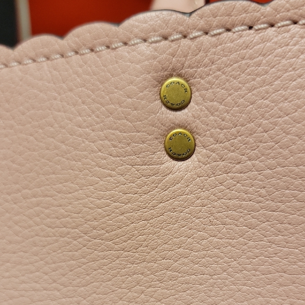 Coach ☆1941☆ Rogue 31 In Peony Pink W Snakeskin Tea Roses & Rivets No. 26890 - Picture 8 of 16